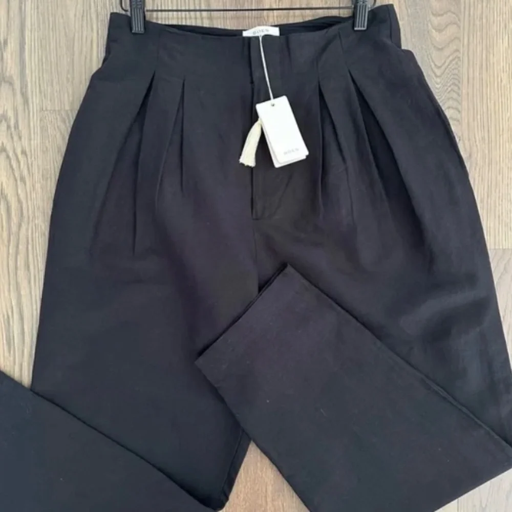 DÔEN Black Linen Louvre Pant, NWT - Picture 7 of 7